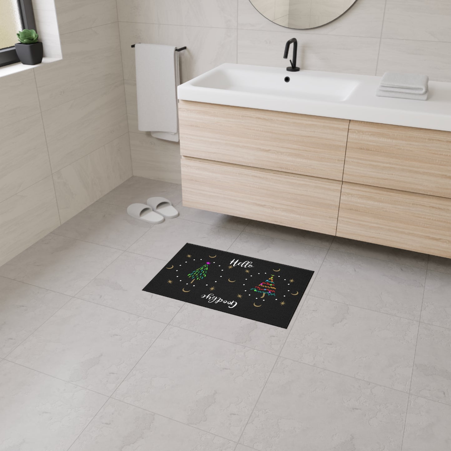 3 Trees Holiday Heavy Duty Floor Mat