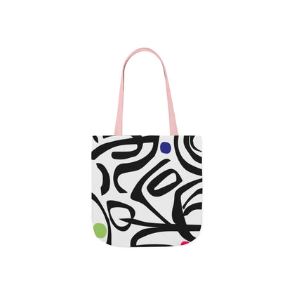Dot Dot Swirl Canvas Tote Bag (5-Color Straps)