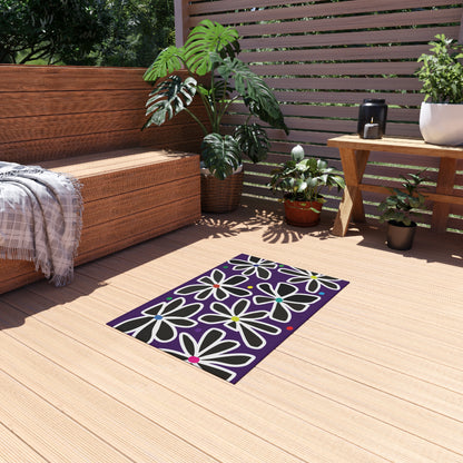Summer Flower Love Outdoor Rug