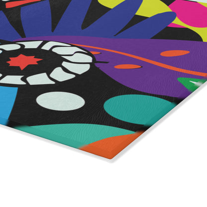 Twilight Bouquet Glass Cutting Board