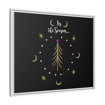 Tis the Season Gold tree Canvas