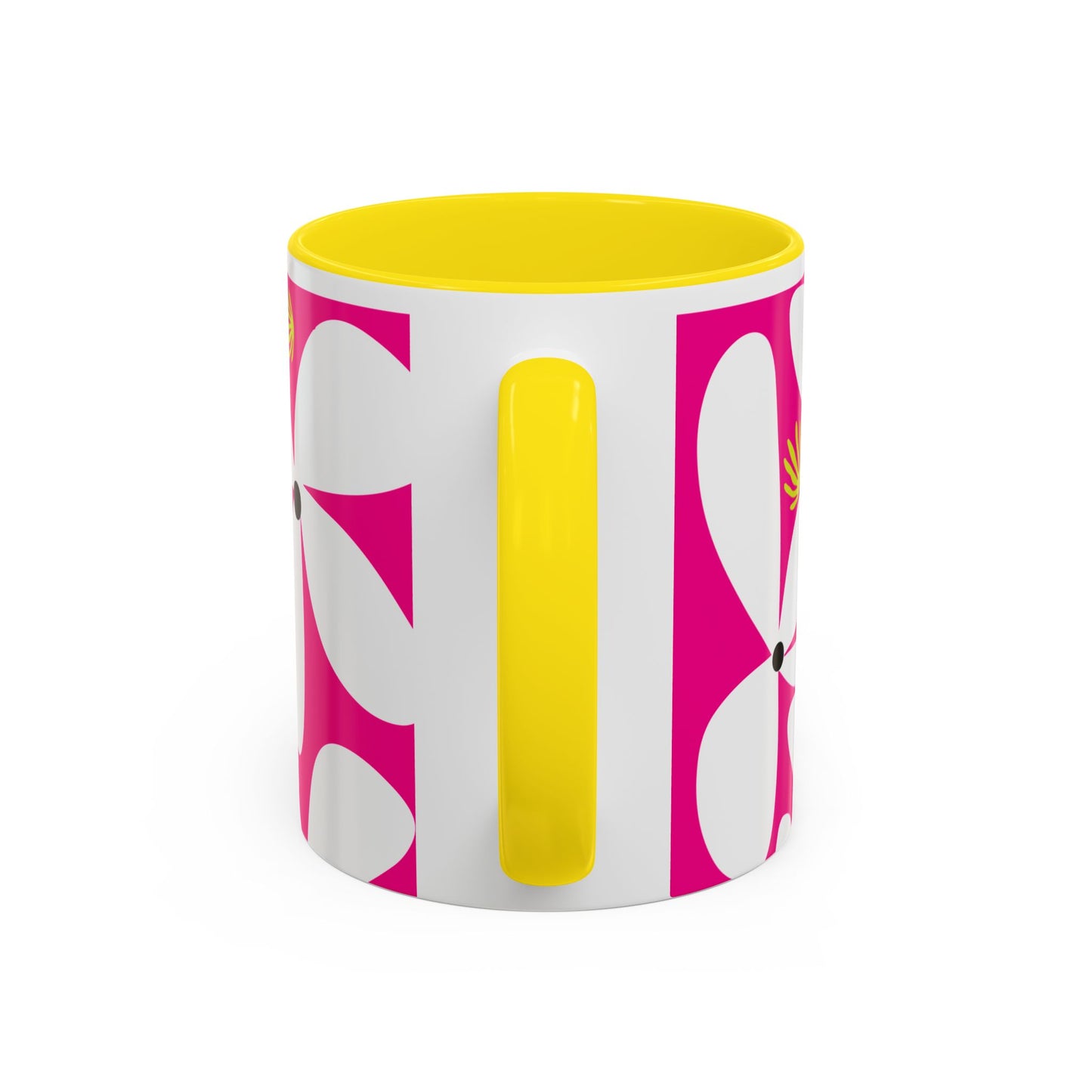 Pink Pop Daisy Accent Coffee Mug (11oz)