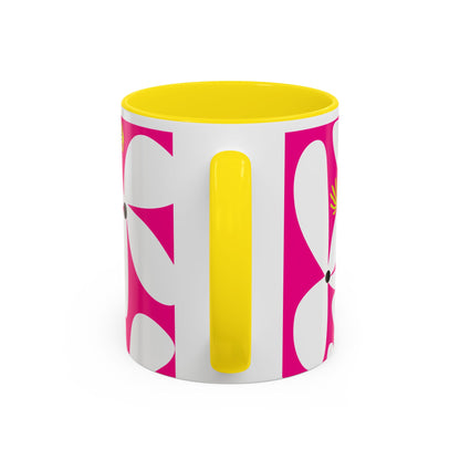 Pink Pop Daisy Accent Coffee Mug (11oz)