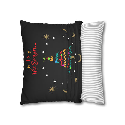 Tis the Season 2 Sided Faux Suede Square Pillowcase
