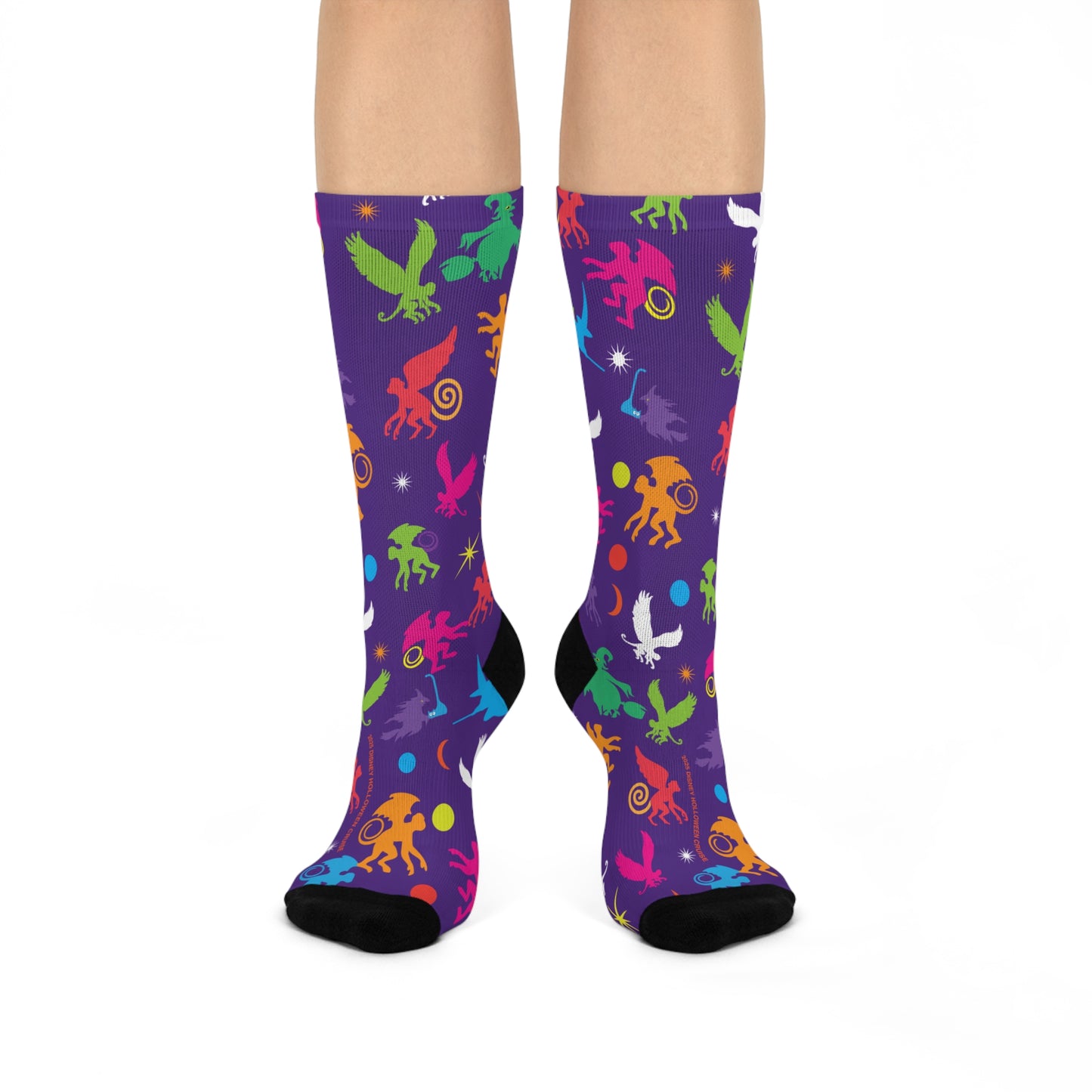 Purple Flying Monkey Socks Cushioned Crew Socks