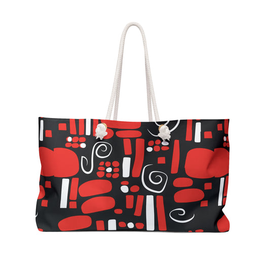 Red Twist Weekender Bag