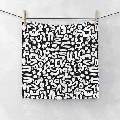 B&W DooDad Face Towel