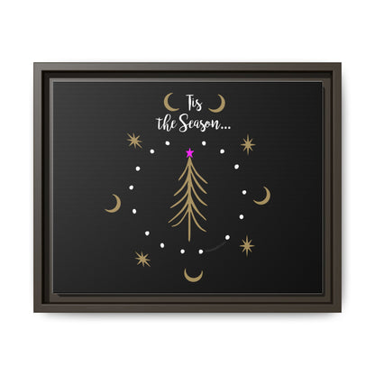 Tis the Season Gold tree Canvas