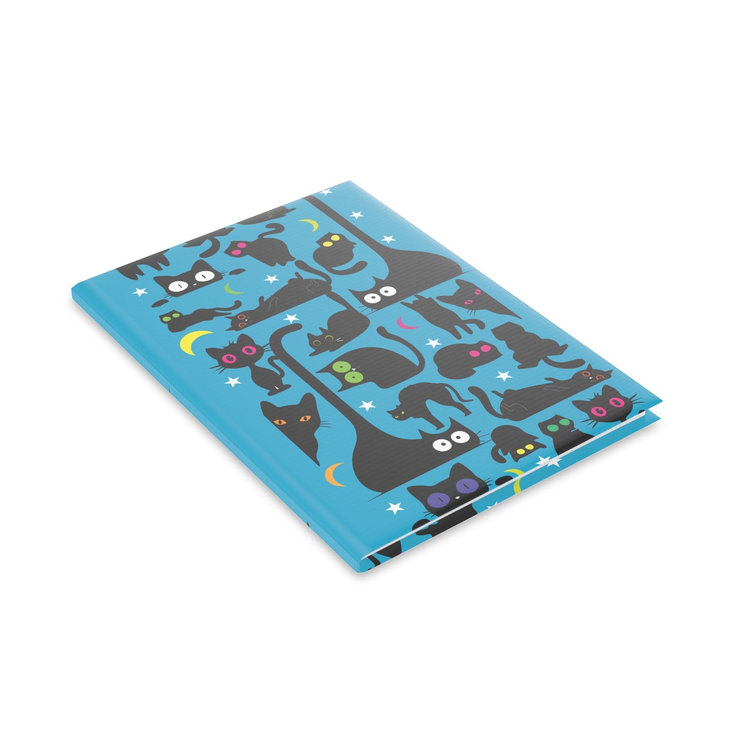 Blue Wicked Whiskers Hardcover Notebook with Puffy Covers