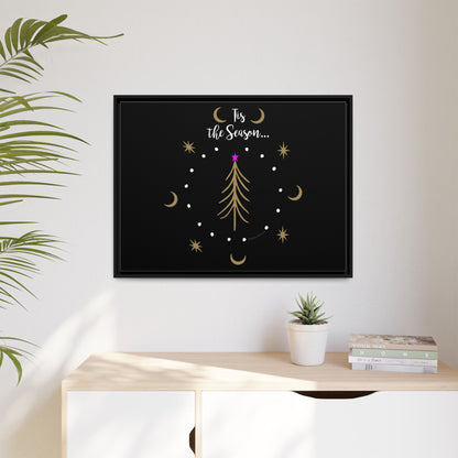 Tis the Season Gold tree Canvas