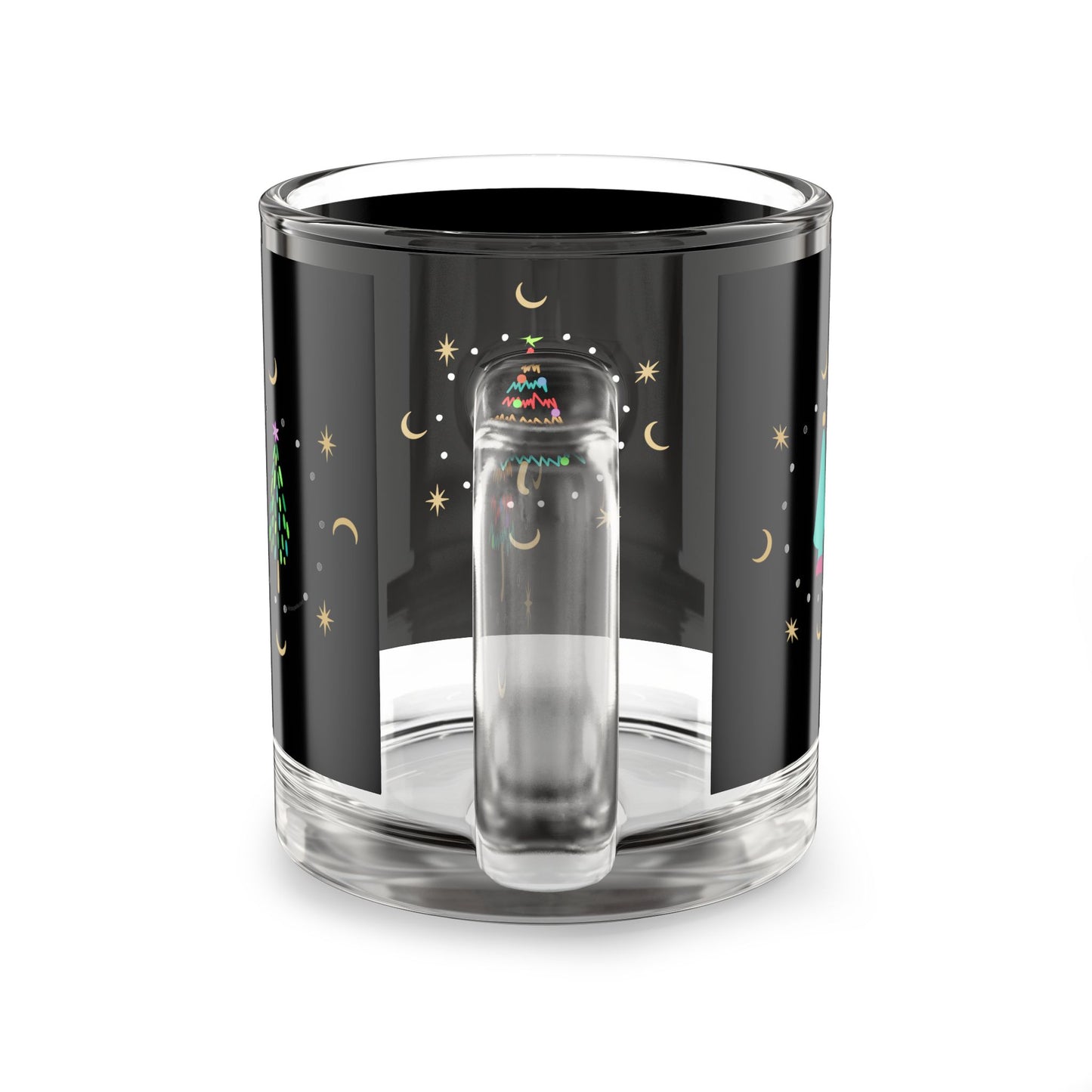 Holiday Trees Glass Mug, 10oz