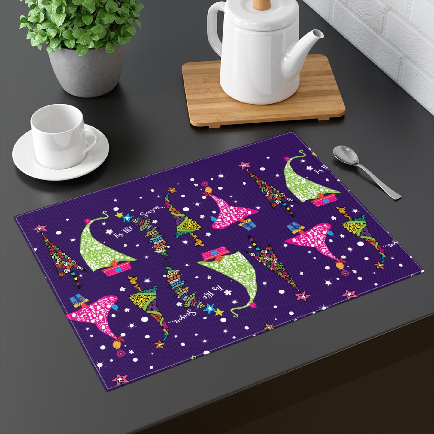 Holiday Trees Placemat, 1pc