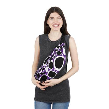 Purple Vivid Petal Large Fanny Pack