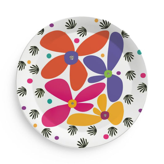Morning Floral Plastic Plate