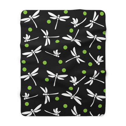Dragon Fly Sherpa Fleece Blanket