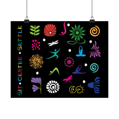 I Love Yoga Matte Horizontal Posters