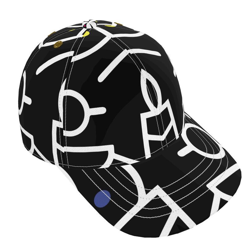 Black & White Scribbles Cap