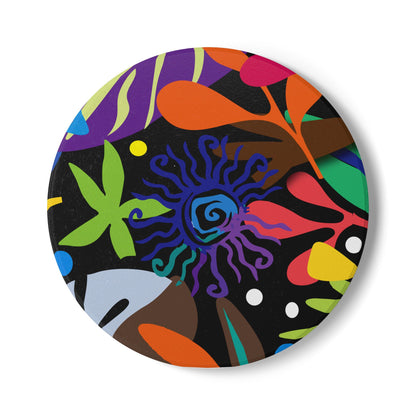 Twilight Floral Bouquet Ceramic Coaster