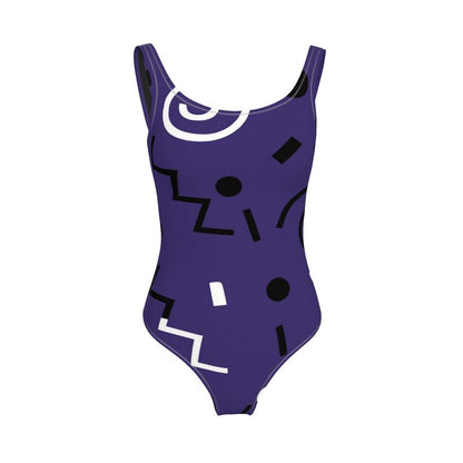 purple swimsuit