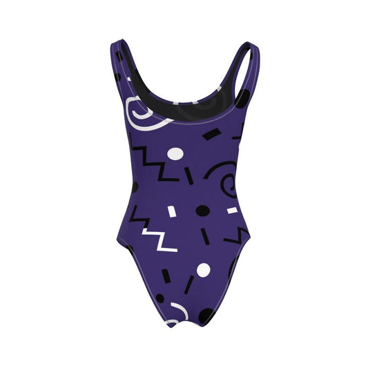 purple swimsuit