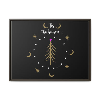 Tis the Season Gold tree Canvas