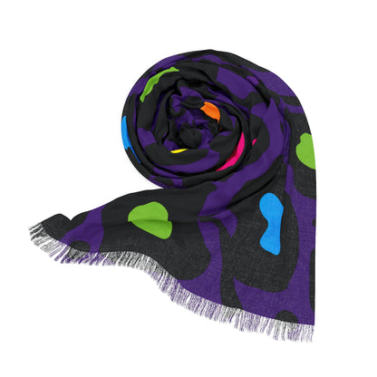 Purple Vivid Petals Light Scarf