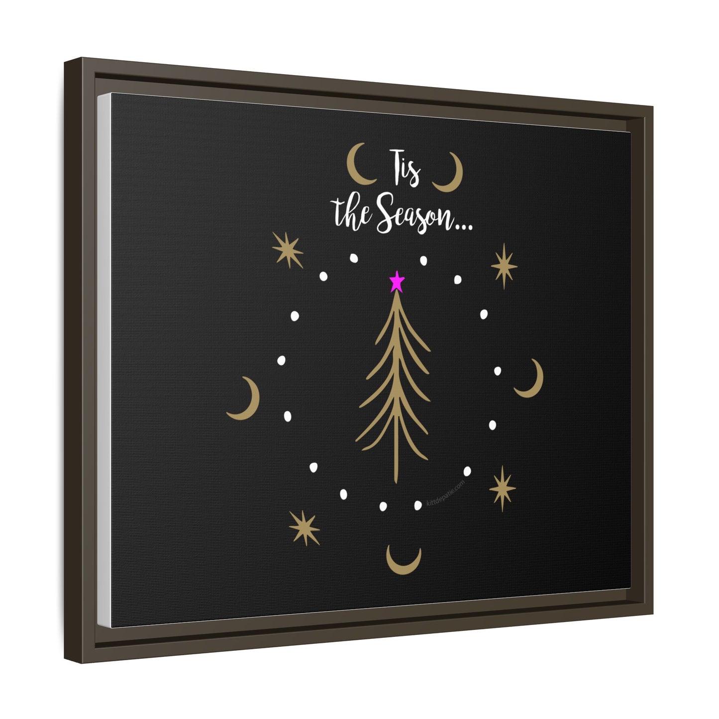 Tis the Season Gold tree Canvas