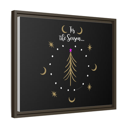 Tis the Season Gold tree Canvas