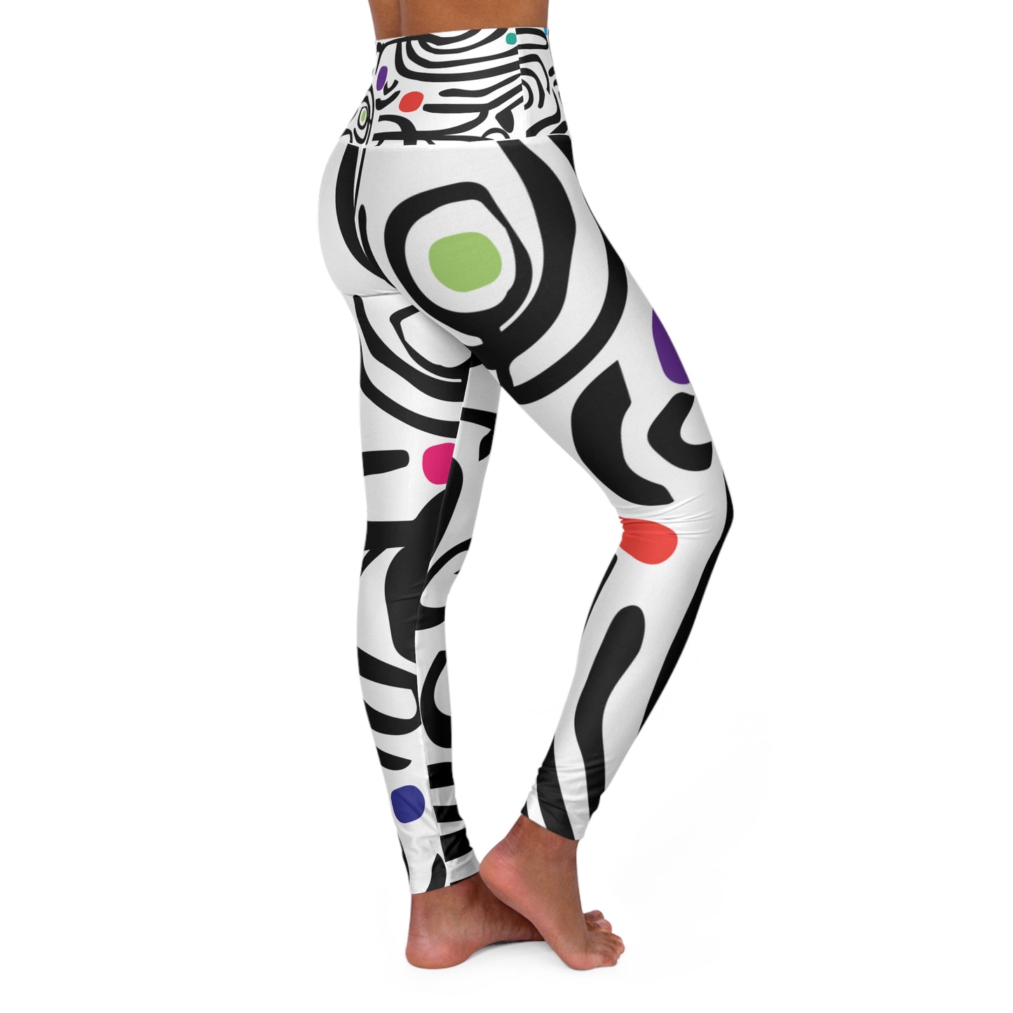 Dot Dot Swirl High Waisted Yoga Leggings