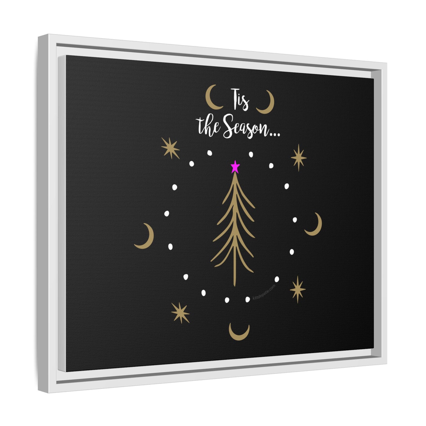 Tis the Season Gold tree Canvas