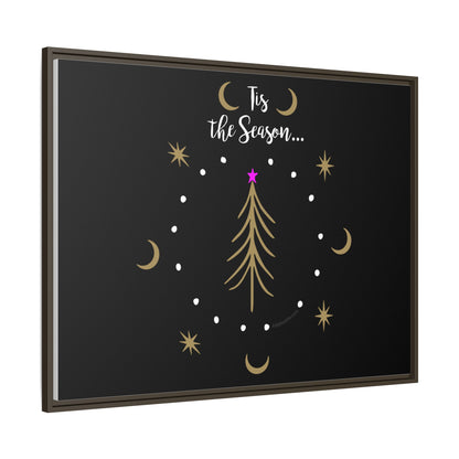 Tis the Season Gold tree Canvas