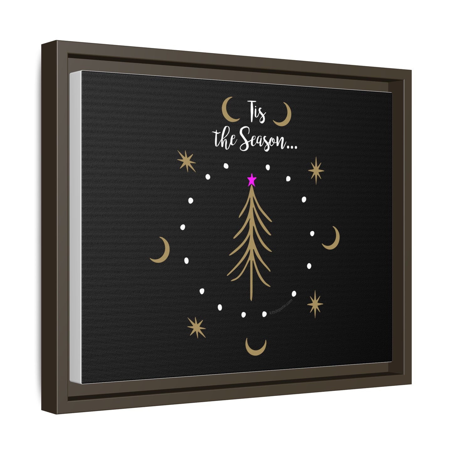 Tis the Season Gold tree Canvas