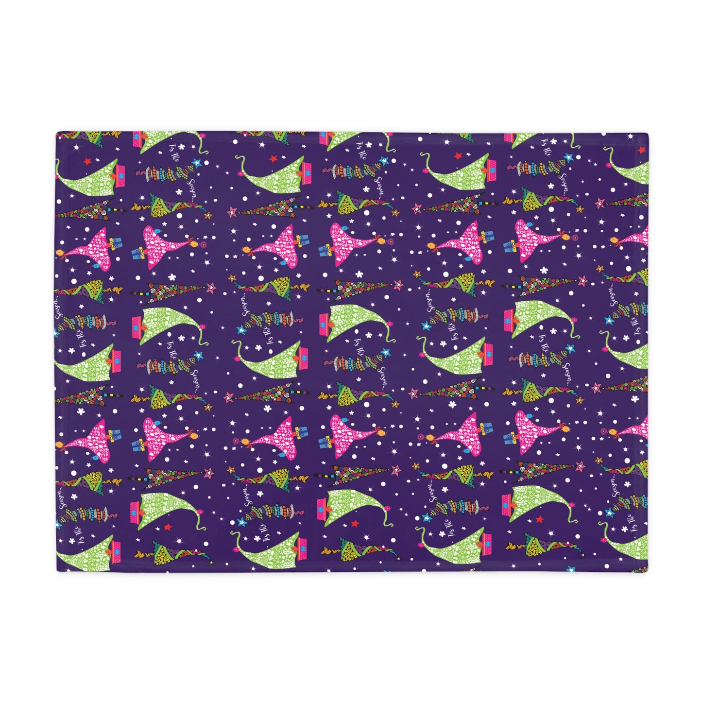 Holiday Trees  Plush Fleece Blanket