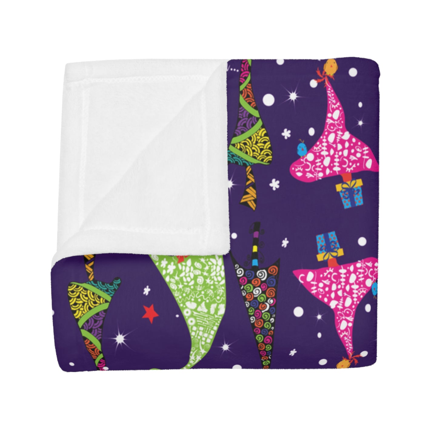 Holiday Trees  Plush Fleece Blanket