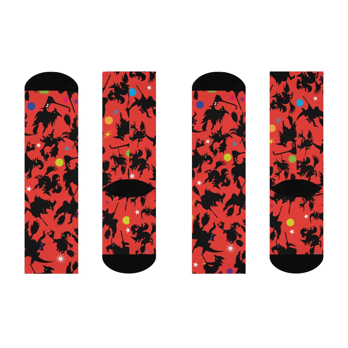 Orange Witches  Cushioned Crew Socks