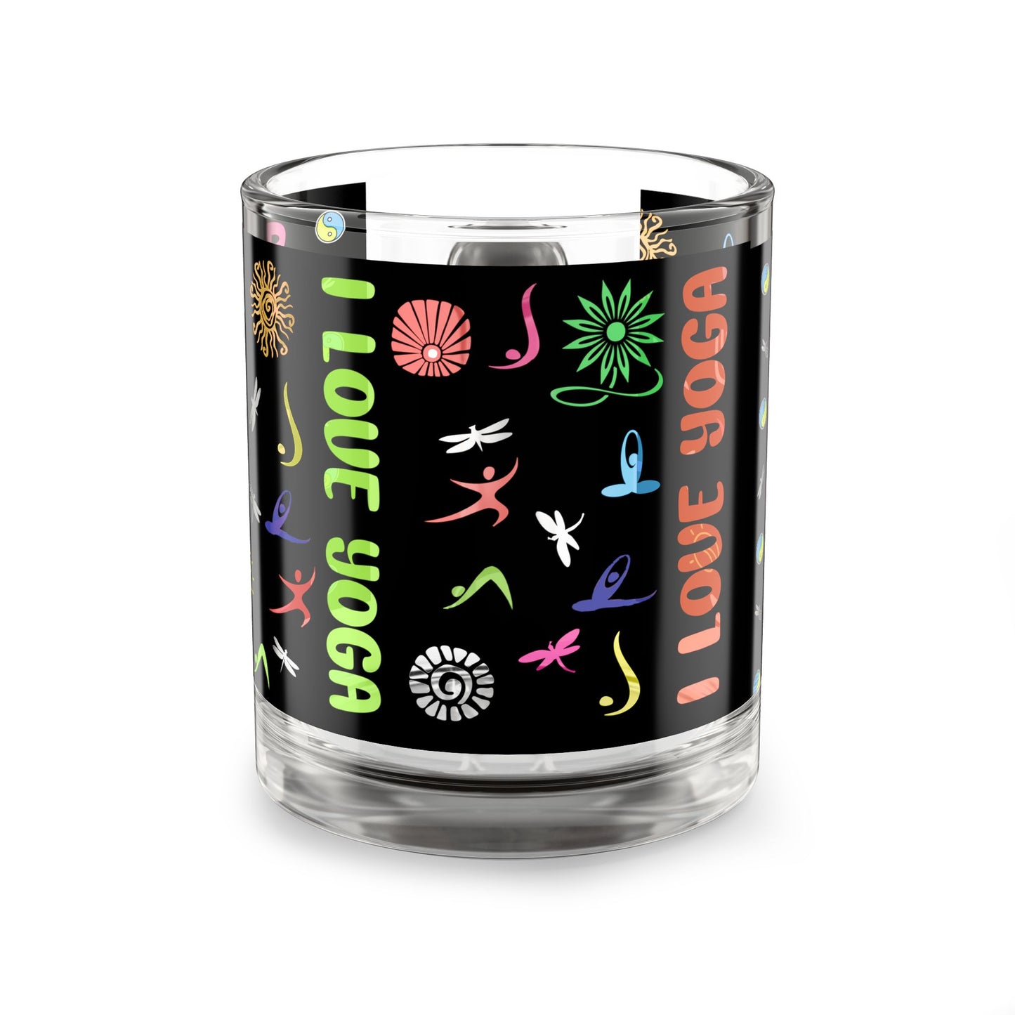 I Love Yoga Glass Mug, 10oz