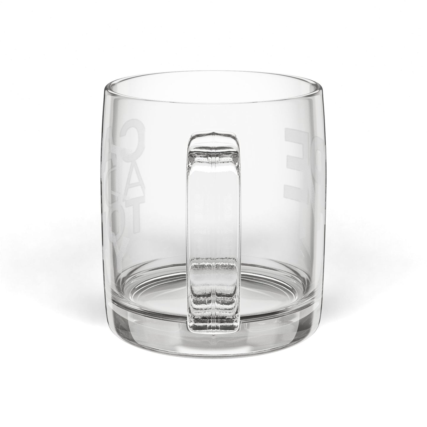 Can't Adult Today Glass Coffee Mug, 12.25oz (Engraving)
