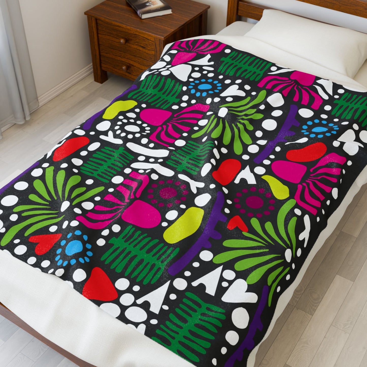 Flora Vibe Velveteen Plush Blanket