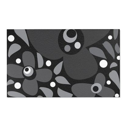 Midnight Mod Flower Area Rugs