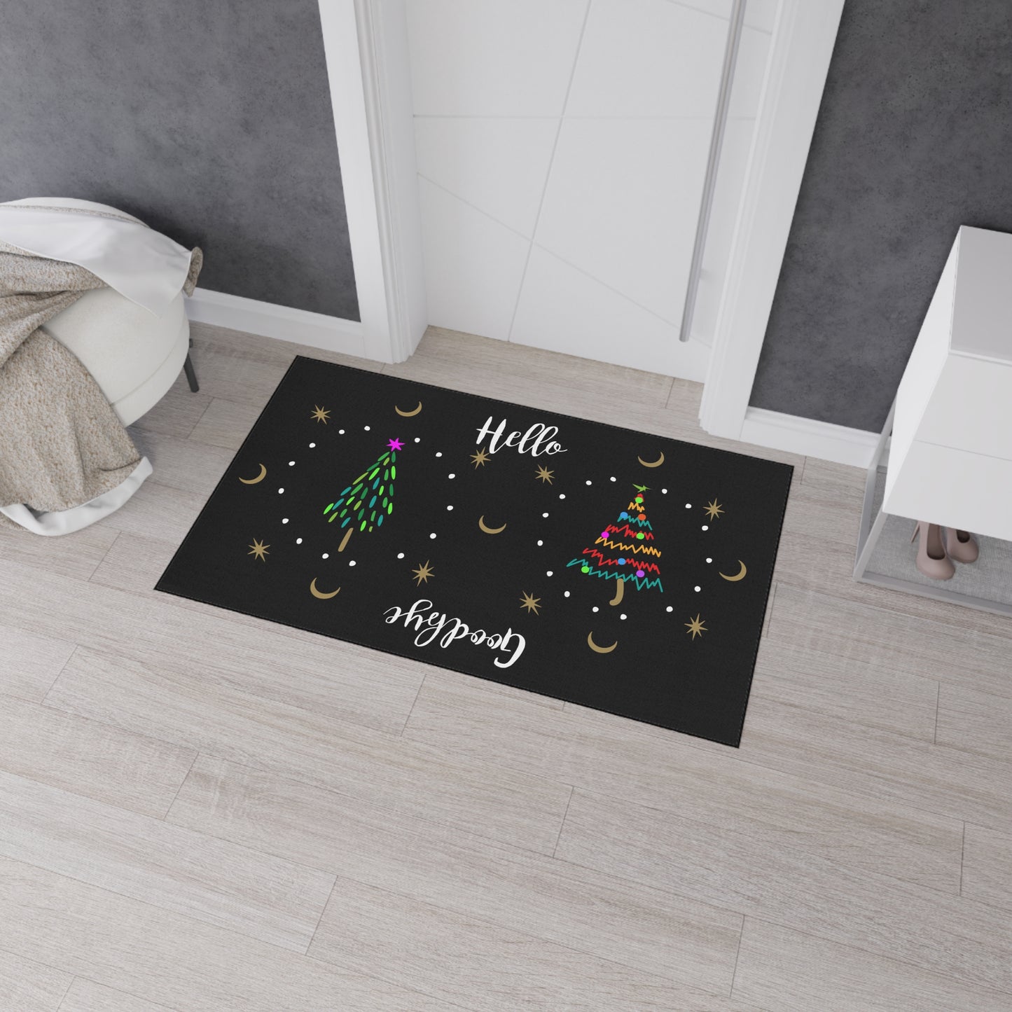 3 Trees Holiday Heavy Duty Floor Mat