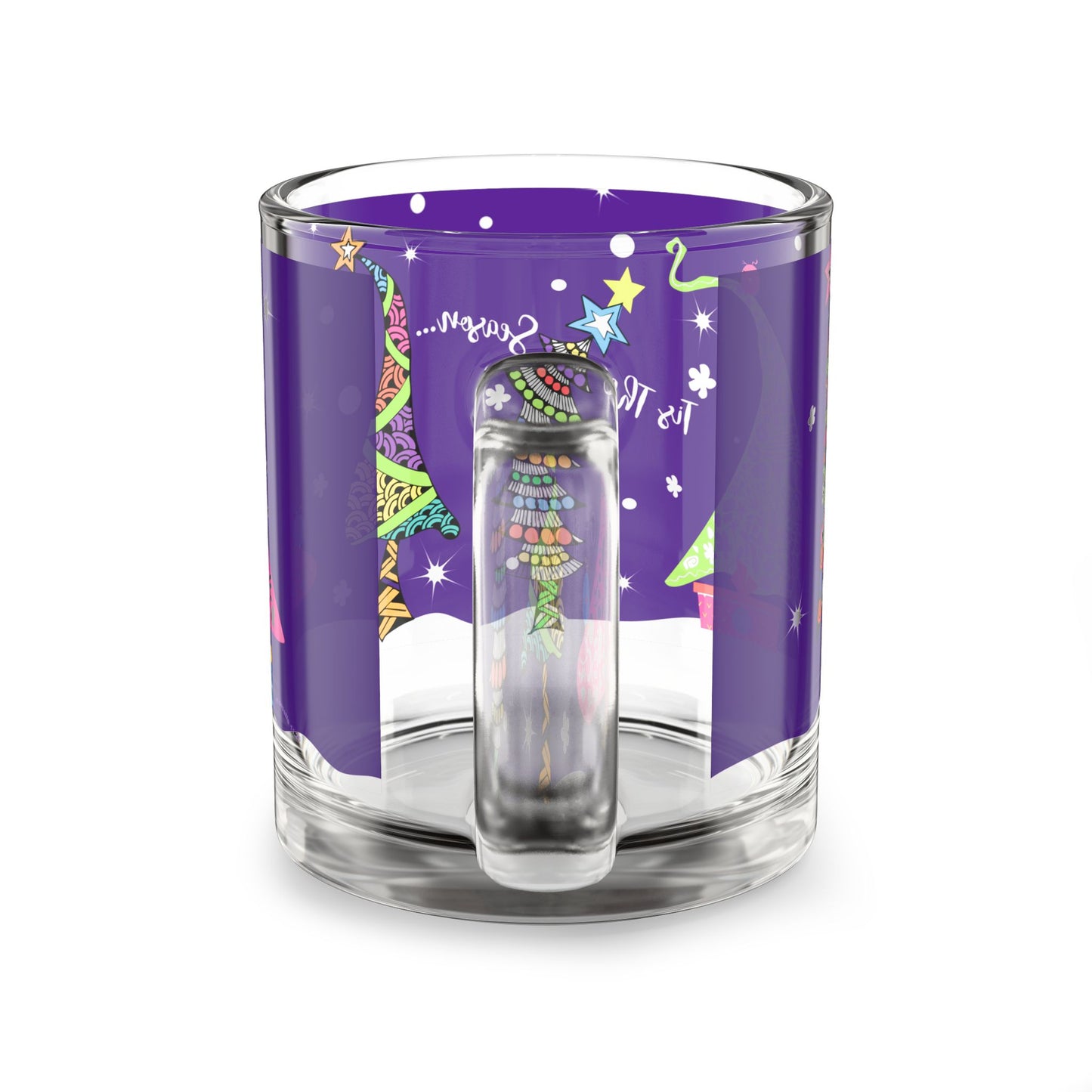 Holiday Trees Glass Mug, 10oz