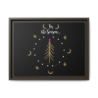 Tis the Season Gold tree Canvas