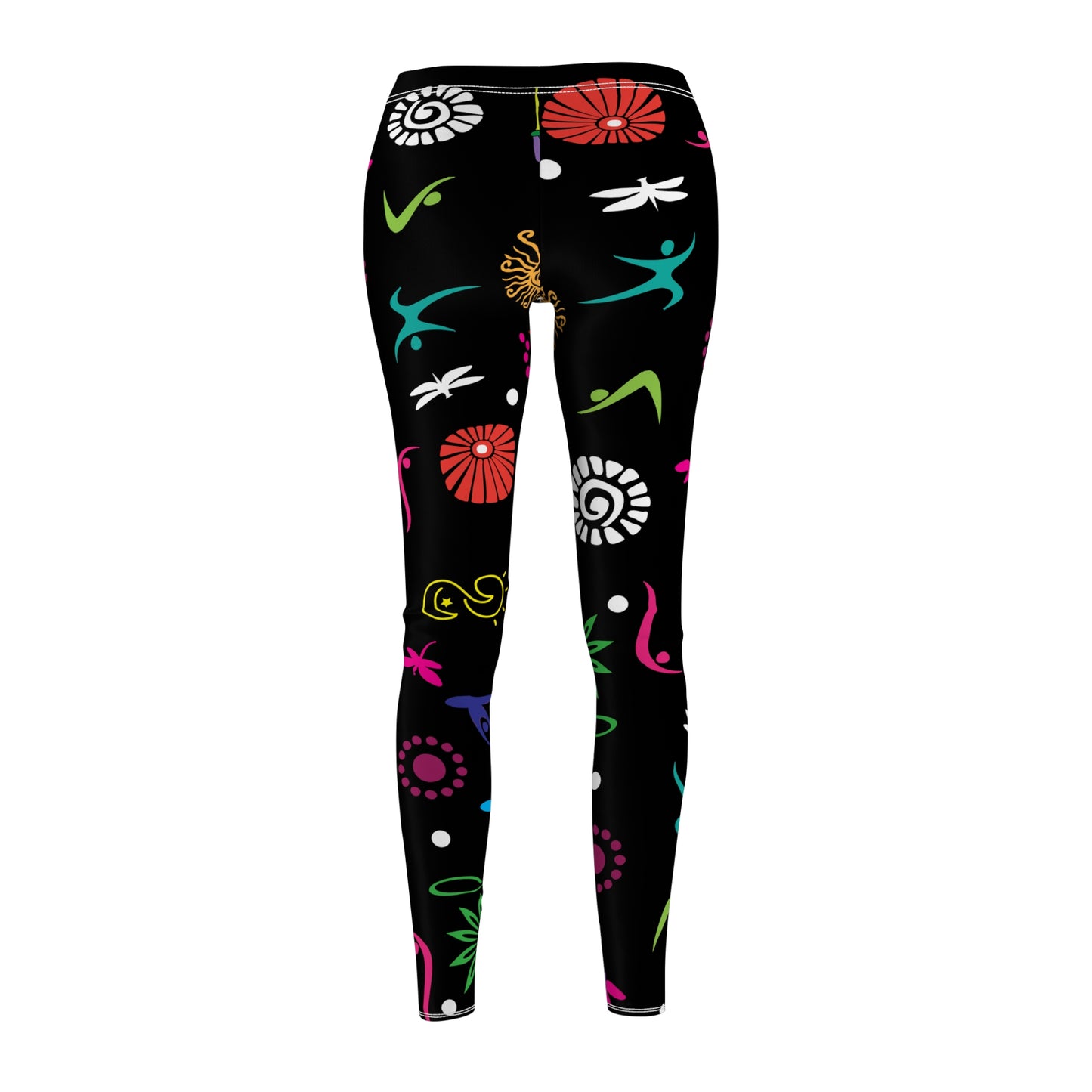 I Love Yoga Flower Leggings (AOP)