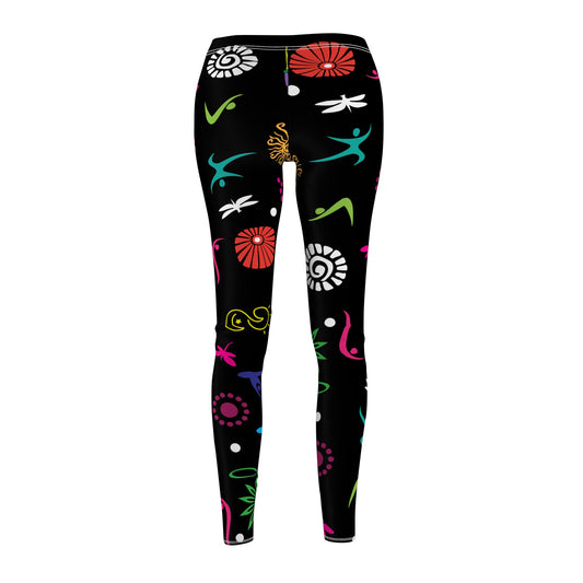 I Love Yoga Flower Leggings (AOP)