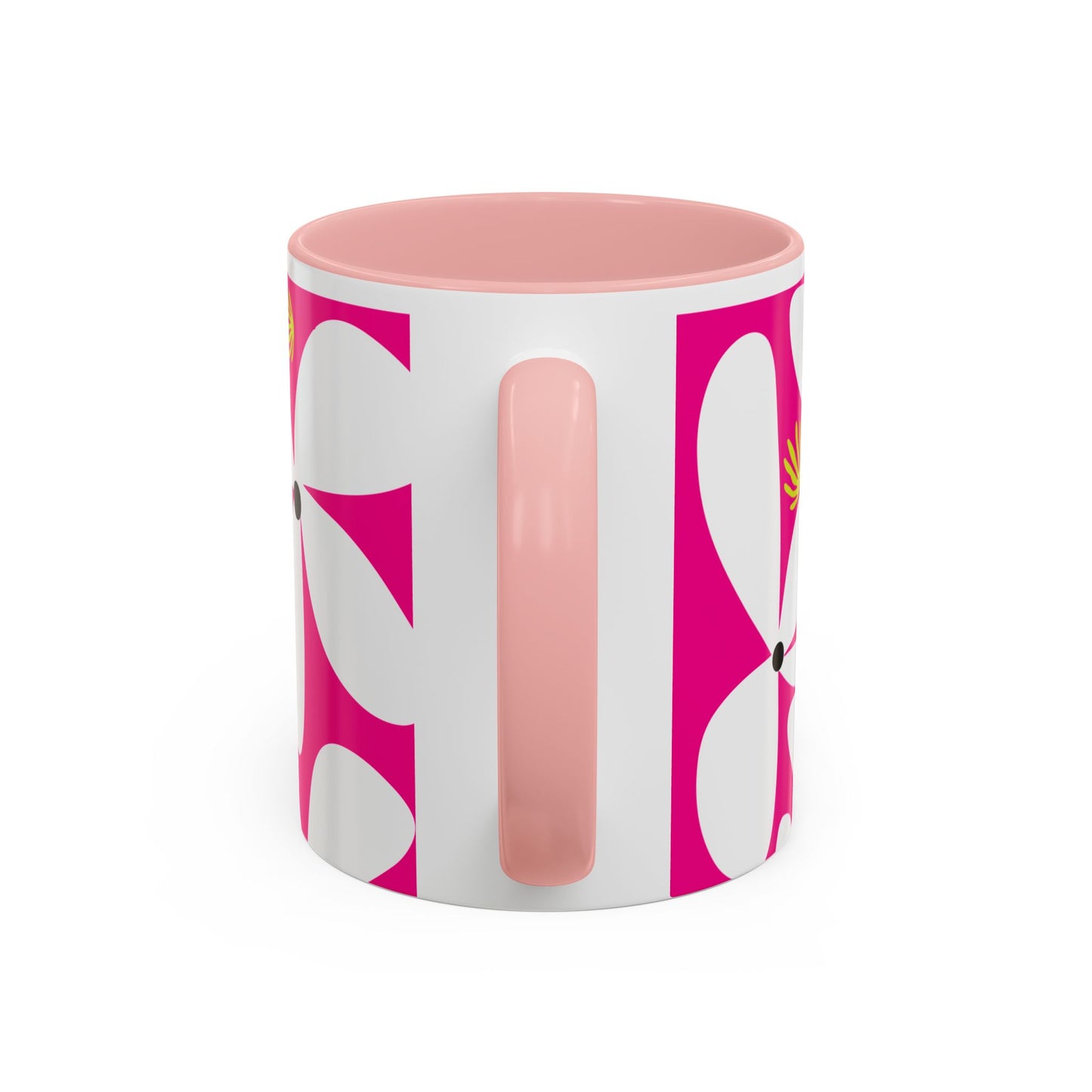 Pink Pop Daisy Accent Coffee Mug (11oz)