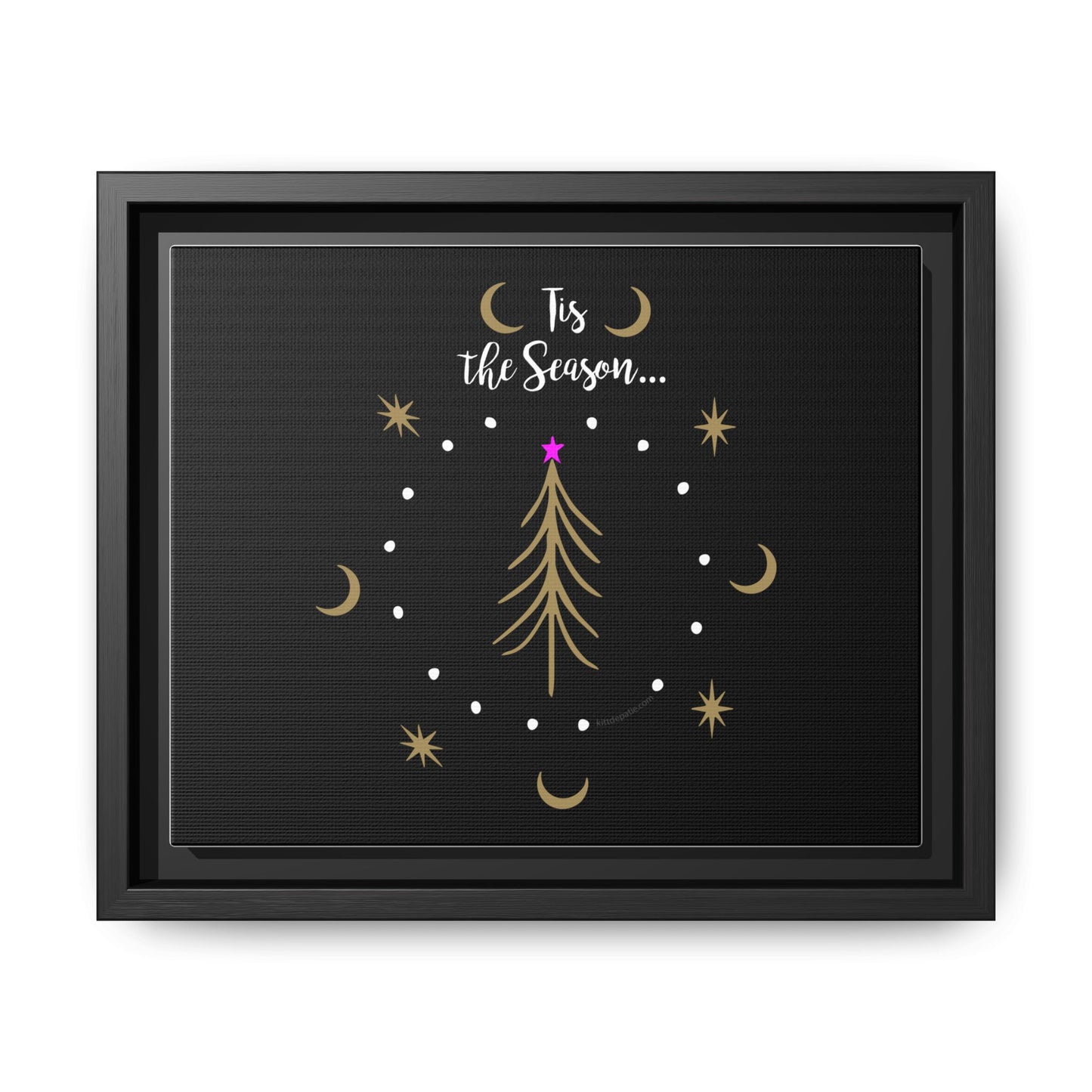 Tis the Season Gold tree Canvas