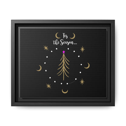 Tis the Season Gold tree Canvas