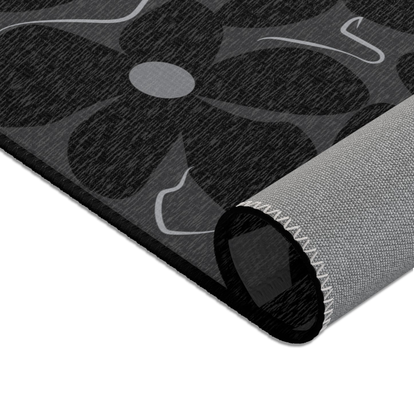 Midnight Modflower Area Rug