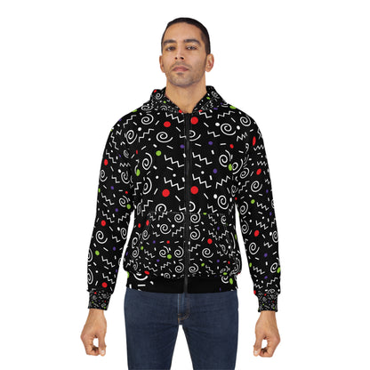Color Scribbles Unisex Zip Hoodie