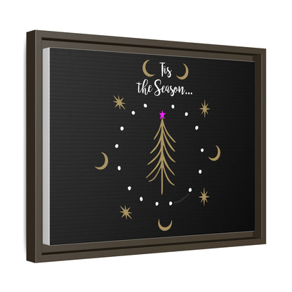 Tis the Season Gold tree Canvas
